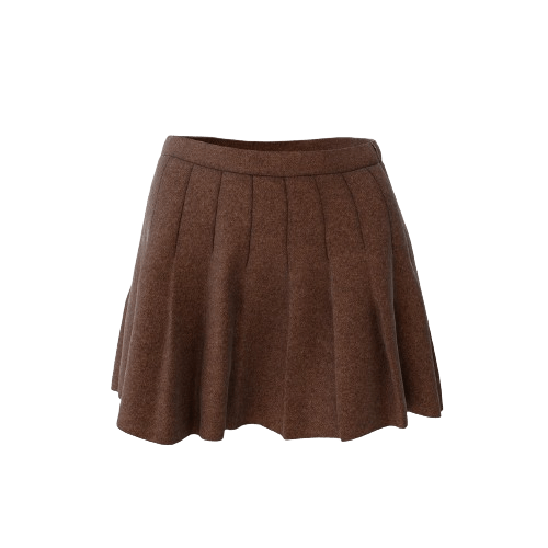 brown skirt Silk skirt